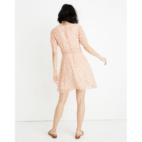 Madewell Ruched-Waist Mini Dress in Star Shower Starburst Print Antique Girly - Picture 4 of 16